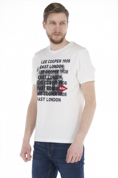 Lee Cooper -Tricou barbat cu logo si imagine imprimata