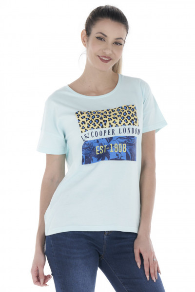 Lee Cooper - Tricou dama din bumbac cu imprimeu