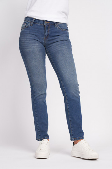 Kenvelo - Dámské Denim Kalhoty dlouhé kalhoty