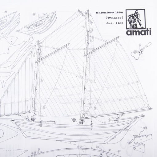 1164 Planuri constructie navomodel Amati, Sharpie