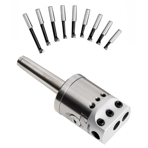 Cap de alezat ˜ 50 mm MT2-M10 cu set de bare de alezat, WABECO
