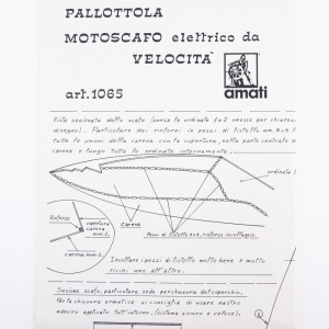 1065 Planuri constructie navomodel Amati, Pallotolla barca simpla cu motor - Img 2