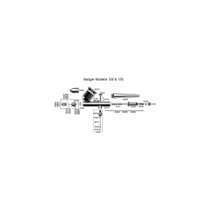 150-7 Set aerograf dubla actiune, Badger - Img 3
