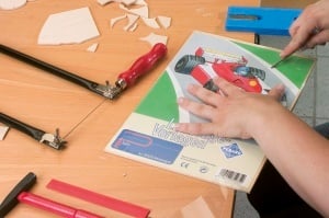 Sablon din lemn, "Jet", pentru traforaj, dimensiunea A4, Pebaro - Img 4