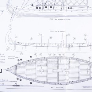 1006/01 Planuri constructie navomodel Amati Drakkar Viking - Img 3