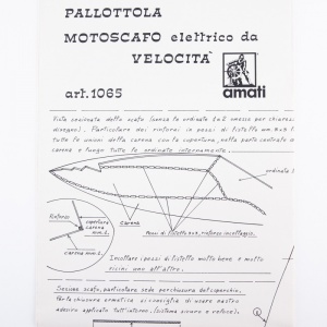 1065 Planuri constructie navomodel Amati, Pallotolla barca simpla cu motor