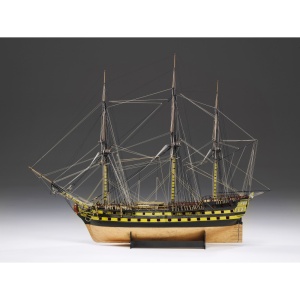 1300/04 HMS Vanguard, 1787- nava de lupta cu 74 de tunuri, Navomodel Victory Models, Scara 1:72 - Lungime 117cm - Img 4