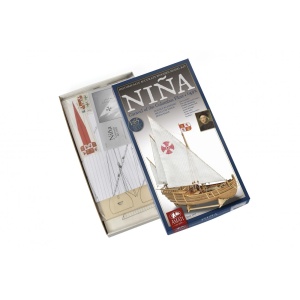 1411 NINA -Caravela lui Columb 1492, Navomodel Amati, Scara 1:65 Lungime 37cm - Img 1