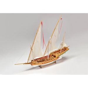 1427 SCIABECCO/XEBEC - Vas cu tunuri 1753, Navomodel Amati, Scara 1:60 - Lungime 72cm - Img 3