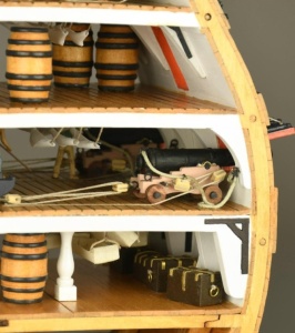 Navomodel sectiunea transversala a HMS Victory, scara 1:72 Kit model de nava din lemn - Artesania Latina - Img 6