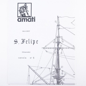 1017 Planuri constructie navomodel Amati San Felipe 1690 - Img 6
