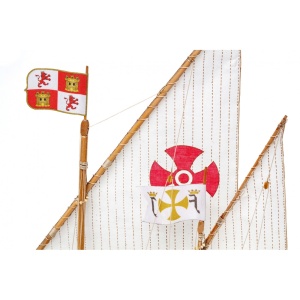 1411 NINA -Caravela lui Columb 1492, Navomodel Amati, Scara 1:65 Lungime 37cm - Img 9