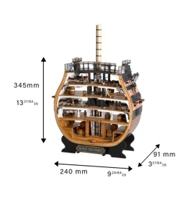 Navomodel sectiunea transversala a HMS Victory, scara 1:72 Kit model de nava din lemn - Artesania Latina - Img 3