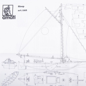 1163 Planuri constructie navomodel Amati, Sloop - Img 1