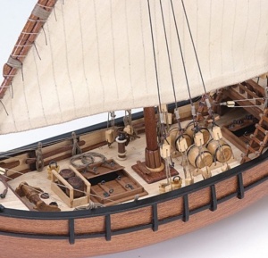 Navomodel Caravel La Niña, scara 1:65 Kit machetă navă din lemn - Artesania Latina - Img 6