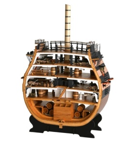 Navomodel sectiunea transversala a HMS Victory, scara 1:72 Kit model de nava din lemn - Artesania Latina - Img 4