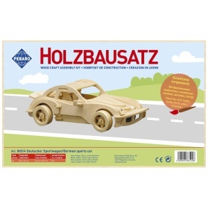 Pebaro 865/4, Kit constructie din lemn, masina sport germana, 61 piese