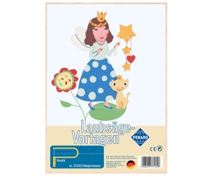 Sablon din lemn, "Printesa zanelor", pentru traforaj, dimensiunea A4, Pebaro