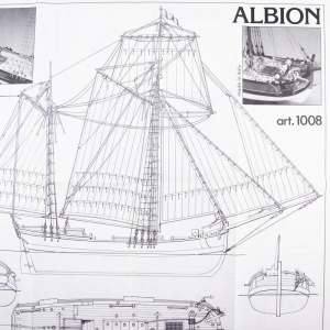 1008 Planuri constructie navomodel Amati Albion, vas comercial inarmat - Img 2