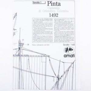1010 Planuri constructie navomodel Amati Pinta, 1492 - Img 1