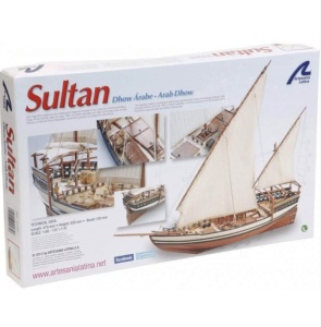 Navomodel Arab Dhow Sultan, scara 1:60 Kit model de nava din lemn - Artesania Latina - Img 8