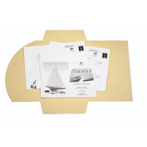 1200/10 Planuri constructie navomodel Amati, ENDEAVOUR-J Class Yacht, Goeleta - 1934, Scara 1/80 - Img 1