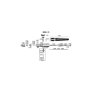 175-7 Set aerograf dubla actiune Crescendo, Badger - Img 2