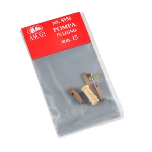 4356 Set 2 pompe simple din lemn pentru navomodele, 15mm, Amati - Img 3