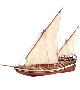 Navomodel Arab Dhow Sultan, scara 1:60 Kit model de nava din lemn - Artesania Latina - Img 1