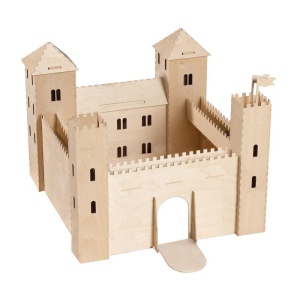 Pebaro 887, Kit constructie, castel de lemn, 61 piese. - Img 1