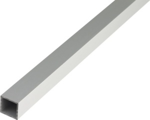 Țeavă aluminiu pătrată Alberts 40x40x2 mm, lungime 2m, eloxată