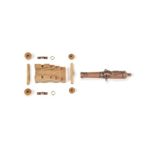 4159/40 Set 10 tunuri cu afet din lemn pentru navomodelism, Amati - Img 1