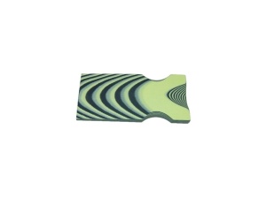 Material compozit pentru maner cutit G10 - 8 mm, SureTouch Yellow Glass/Black Rubber 2/1