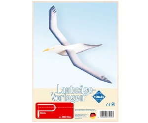 Sablon din lemn, "Pescarus", pentru traforaj, dimensiunea A4, Pebaro