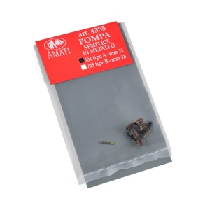 4355/04 Set 2 pompe simple din metal pentru navomodele, 11mm, Amati - Img 3