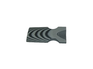 Material compozit pentru maner cutit G10 - 9.5 mm, SureTouch Dark Grey Glass/Black Rubber 2/1