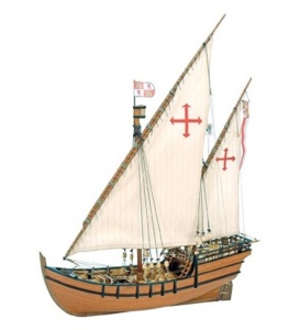 Navomodel Caravel La Niña, scara 1:65 Kit machetă navă din lemn - Artesania Latina - Img 1