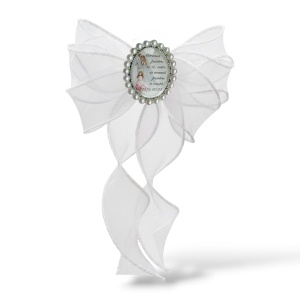 Brosa cu funda Organza cu perle cu desen sau poza