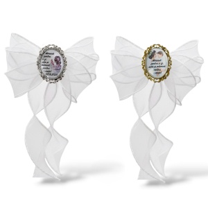 Brosa cu funda Organza cu desen sau poza