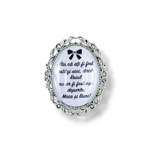 Brosa simpla argintie memoriala