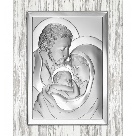 Tablou Sf. Familie din Argint 925 11x15 cm