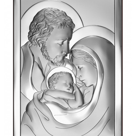 Tablou Sf. Familie din Argint 925 7x11 cm