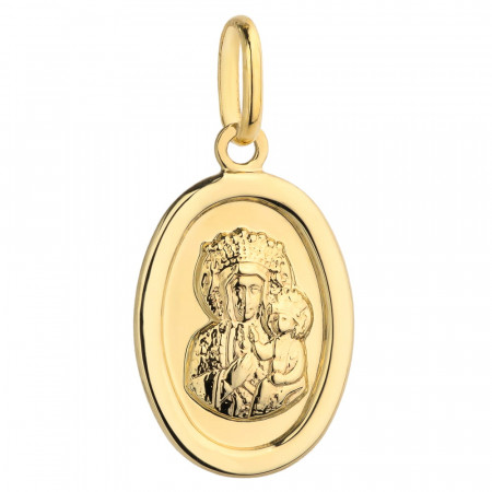 Medalion Aur 14k cu Maica Sfanta si Iisus