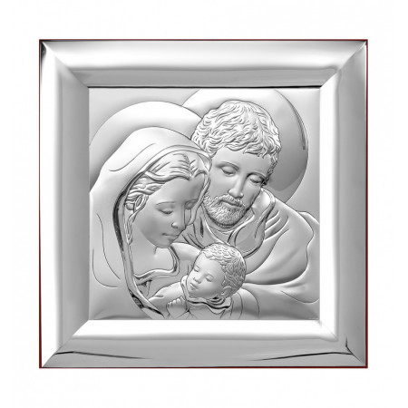 Tablou Sf. Familie din Argint 925 21x21 cm
