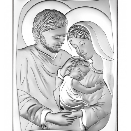 Tablou Sf. Familie din Argint 925 9x13 cm