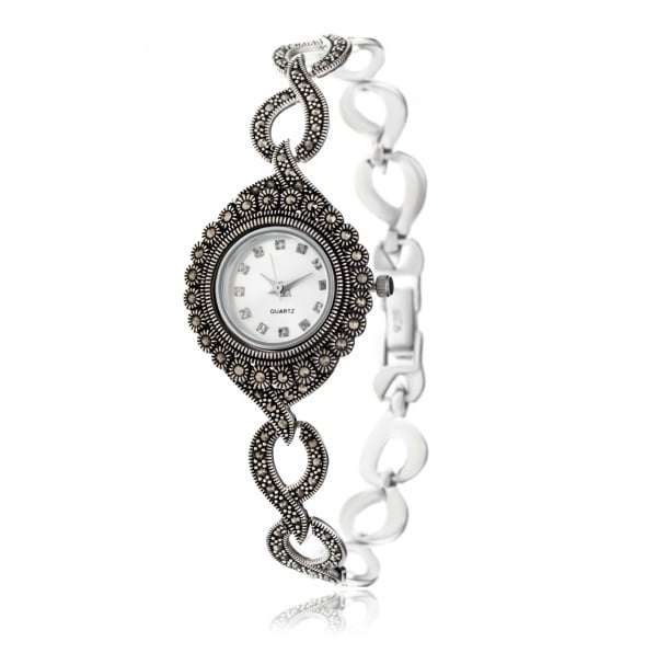 Ceas din Argint 925 cu marcasite 26.45g 20cm
