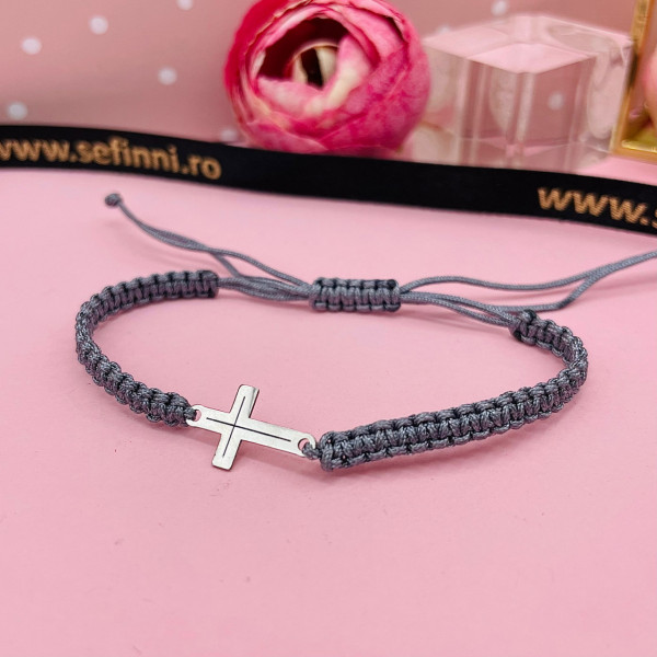 Bratara reglabila cu figurina din Argint 925 - Cruciulita
