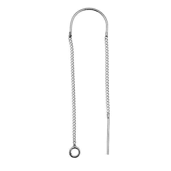 Baza Drop pentru Cercei din Argint 925 cu lant - set 2 bucati