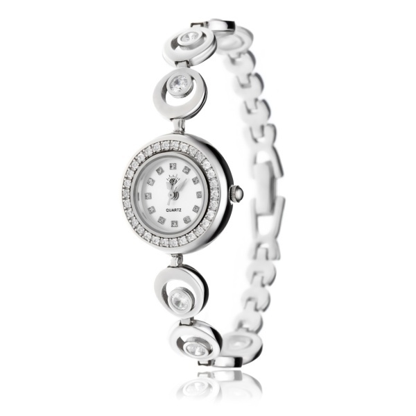 Ceas din Argint 925 cu cristale 34.32g 18.5cm