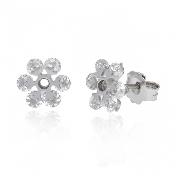 Cercei din argint Snow Flakes Crystal